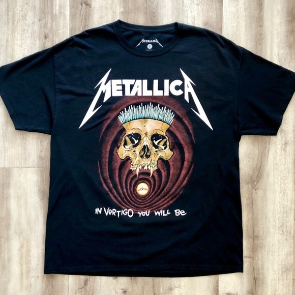 Metallica T Shirt, Double Sided Print, 2019 In Vertigo You Will Be, Size L, NWOT - Picture 3 of 7